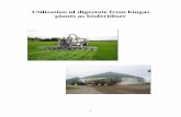 Utilisation of digestate from biogas plants as  · PDF fileUtilisation of digestate from biogas plants as biofertiliser . 2 ... 5.2 Animal and human health issues