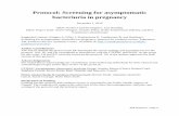 Protocol: Screening for asymptomatic bacteriuria in pregnancy · PDF file · 2016-12-13- signifies a significant quantitative count of bacteria in the urine without symptoms of a