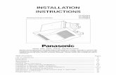 INSTALLATION INSTRUCTIONS - Energizing the ESCO · PDF fileINSTALLATION INSTRUCTIONS ... * At 0.0" Static pressure, (Pa) Unpacking ... Ducted fans must always be vented to the outdoors
