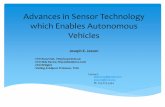 Advances in Sensor Technology which Enables … in Sensor Technology which Enables Autonomous Vehicles ... FUTURE of VEHICLE SENSORS through NEW ... Driverless: Intelligent Cars and