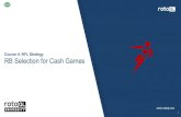 NFL: RB Selection for Cash Games