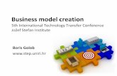 Business Model Creation - tehnologije.ijs.sitehnologije.ijs.si/5ittc/dokumenti/Predavanja/Boris Golob.pdfa business model type ... + Profit model Business model is . Toolkit for understanding,