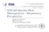 ICH Q9 - Regulatory Perspective. Dept. of Health and Human Services Food and Drug Administration Center for Drug Evaluation and Research Office of Compliance ICH Q9 Quality Risk