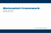 Metasploit Framework - · PDF fileMetasploit Framework Components ... You can visit the Metasploit Community or Metasploit Project help page to see the support that is available for