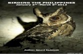 BIRDING THE PHILIPPINES - CloudBirders have been birding the Philippines in the past one-and-a- ... some general information. By far the best ... Philippine’s