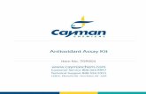 Antioxidant Assay Kit - Cayman Chemical · PDF fileAntioxidant Assay Kit Item No. 709001. GENERAL INFORMATION 3 TABLE OF CONTENTS ... of antioxidants in the sample to inhibit the oxidation