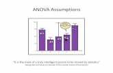 ANOVA Assumptions - University of Alberta · PDF fileANOVA Assumptions 1. The experimental errors of your data are normally distributed 2. Equal variances between treatments Homogeneity