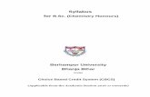 Syllabus for B.Sc. (Chemistry Honours) - Berhampur · PDF fileSyllabus for B.Sc. (Chemistry Honours) ... Salt hydrolysis-calculation of hydrolysis constant, ... (Kjeldahl method and