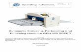 Automatic Creasing, Perforating and Punching Machine GPM … Instructions_EN.pdf · Automatic Creasing, Perforating and Punching Machine GPM 450 SPEED . Warnings . This document including