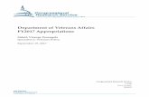 Department of Veterans Affairs FY2017 Appropriations · PDF fileDepartment of Veterans Affairs FY2017 Appropriations ... OMB Circular No. A–11, , Department of Veterans Affairs FY2017