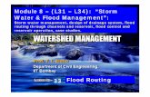 Module 8 – (L31 – L34): “Storm Water & Fldlood Management”nptel.ac.in/courses/105101010/downloads/Lecture33.pdf · Module 8 – (L31 – L34): “Storm Water & Fldlood Management”: