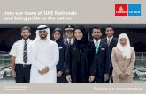 Join our team of UAE Nationals and bring pride to the · PDF fileAviation English and Aviation Science courses, depending on the trainee’s English language abilities. ... • English