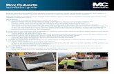 installation guide - fpmccann.co.uk Brochures Lo-Res... · Whilst the methods and procedures for the installation of precast concrete box ... Joints may be left open ... • Do not