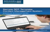 Sample RFP Template: Content Management System Library/Whitepapers/2015-CMS-Sample-RFP... · ... Sample RFP Template: Content Management System Connect ... Sample RFP Template: Content