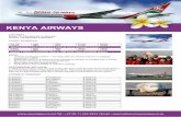 Kenya Airways fact file - Seyunique - Seychelles Holiday · PDF file · 2016-04-11In 1995 Kenya Airways went into partnership with Dutch Airlines KLM which allowed them to add further