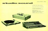studio sound 1972 -  · PDF fileSensitivity: -84 dB ref IV Suitable for interviewing ... SEf/ES M«80° ... input and output transformers