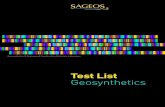Test List Geosynthetics - 600mh List Geosynthetics ... Asperity Height ASTM D7466, GRI GM12 ... (PVC) ASTM D882 Tensile (Reinf. Geomembranes) ASTM D751, D7003 (Strip),