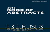 2016 BOOK OF ABSTRACTS - ICENS · PDF fileBook of Abstracts of the International Conference on Engineering and Natural Sciences (ICENS) 2016 . ... OF INFILLED RC FRAMES UNDER LATERAL