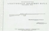 Manuals/Winchester 22… ·  · 2011-10-15OLIN MATHIESON CHEMICAL CORPORATION Winchester-Western Division New Haven, Connecticut / WINCHESTER LIGHTWEIGHT MILITARY RIFLE CALIBER .224