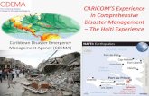 Management Agency (CDEMA) - OASscm.oas.org/pdfs/2010/CP24015T.pdf · Disaster Management – The Haiti Experience Caribbean Disaster Emergency Management Agency (CDEMA) ... Jamaica