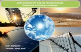 DEPLOYMENT OF SOLAR TECHNOLOGIES A … OF SOLAR TECHNOLOGIES A Materials technology challenge Kiran Deshpande Thermax Limited ,Pune THERMAX - CONFIDENTIAL EFFICIENCY SYNDROME IN SOLAR