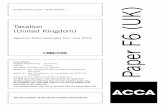 Taxation (United Kingdom) - Home | ACCA · PDF fileDuring reading and planning time only the question paper may be annotated. ... Class 1A 13·8 Class 2 £2·75 per week Small earnings