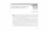 Language and Literacy in the School Years · PDF file · 2017-01-10We will pay particular attention to two ... Our focus on extended discourse and metalinguistic awareness is not