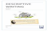 DESCRIPTIVE WRITING - · PDF fileWrite an effective descriptive paragraph that evokes all the reader’s ... school. She does not like ... When describing a scene or environment,