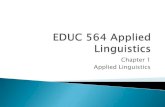 applied linguistics Chapter One