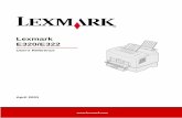 Lexmark E320/E322publications.lexmark.com/publications/pdfs/e320/eng/...Lexmark E320/E322 Setup Utility from the Lexmark Web site (). If you need an explanation about a printer setting,