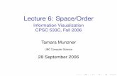 Lecture 6: Space/Order - cs.ubc.catmm/courses/cpsc533c-06-fall/slides/order.pdf · UBC Computer Science 28 September 2006. Readings Covered The Visual Design and Control of Trellis