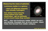 Measuring the mass of galaxies Luminous matter in a …jila.colorado.edu/~pja/astr1120/lecture20.pdfASTR 1120: Spring 2006 Measuring the mass of galaxies Luminous matter in a galaxy:
