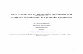 Elite Discourses on Democracy in Bulgaria and Romania ... · PDF fileElite Discourses on Democracy in Bulgaria and Romania: Cognitive Socialization in Candidate Countries? By Li Bennich-Björkman