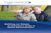 Concentra - Radius Credit Union · PDF fileConcentra Trust - Settling an Estate - An Executor’s Guide to Estate Administration 1 ... personally approved the contract with the funeral
