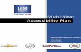 Multi-Year Accessibility Plan - General Motors · PDF fileAccording to the Accessibility for Ontarians with Disabilities ... – A Multi-Year Accessibility Plan that outlines actions