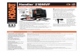 Handler® 210MVP - Hobart Welders · PDF file0 1020304050 6070 80 10090 110 120 130 140 ... Weather -resistant nylon ... Typical Installation for Optional SpoolRunner™ 100 Spool