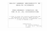 RAJIV GANDHI UNIVERSITY OF HEALTH · Web viewRange, standard deviation and mean percentage scores for knowledge and life style adaptation will be done. Inferential statistics especially,