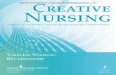 Creative Nursing - Creative Heath Care Management · PDF fileCreative Nursing, Volume 20, Issue 2, 2014 RELATIONSHIP WITH SELF The Therapeutic Use of Self: Developing Three Capacities