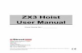 ZX3 Hoist User Manual - Overhead Crane Parts & Fitting of Wire Rope/Rope Guide ... Power driven overhead travelling Cranes. ... Parts 1 and 2 - Rules for the design of Cranes. •