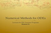 Numerical Methods for ODEs Introduction ! Numerical methods for ODEs ! Accuracy ! Stability ! Applications ! Preserving invariants ! Preserving symmetryAuthors: Robert M Corless ·
