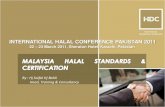INTERNATIONAL HALAL CONFERENCE PAKISTAN 2011sbi.gos.pk/pdf/ihc2011/4-IHC-Malaysian Halal Standard and... · MS1500:2009 Halal Standard was continuously ... halal certified and the