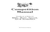 Competition Manual - Franklin Road Christian School ... · PDF fileCompetition Manual Handbook of Rules for Bible, Music, ... Youth Choir & Choral Group ... Extemporaneous Speaking