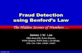 Fraud Detection - ISACA SG - F… · Law for fraud detection and ... Case Study #2 Embezzlement ... possibility of fraud •He applied Benford’s Law to analyze each store’s