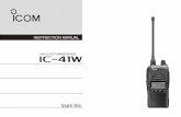 UHF C.R.S.TRANSCEIVER i41W - Icom Australia | … IMPORTANT READ ALL INSTRUCTIONS carefully before using the IC-41W UHF C.R.S. transceiver. KEEP THIS INSTRUCTION MANUAL, as it con-tains