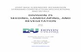 DIVISION 75 SEEDING, LANDSCAPING, AND … standard construction specifications and details . division 75 – seeding, landscaping, and revegetation . 2015 rev.001 ii doyon utilities,
