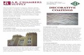 DECORATIVE COATINGS - A. R. Chambers · PDF fileof decorative coatings are formulated with state-of-the-art resins that provide the most durable and reliable coatings in the industry.