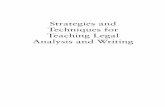 Strategies and Techniques for Teaching Legal … Library/Faculty-Resources/Legal...Strategies and Techniques for Teaching Legal Analysis and Writing Amy Vorenberg Director of Legal