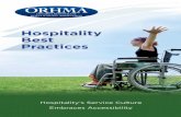 Hospitality Best Practices - ORHMA Files/GovtRelations/Accessibility...Hospitality Best Practices ... groups with special needs we teach our servers that they ... us options and advice