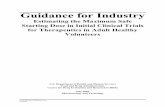 Guidance for Industry - Food and Drug Administration · PDF fileGuidance for Industry Estimating the Maximum Safe Starting Dose in Initial Clinical Trials for Therapeutics in Adult