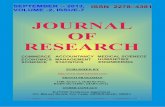 SEPTEMBER :- 2013, ISSN 2278 4381 VOLUME -2, … 2013 VOLUME -2, ISSUE -7  ISSN : 2278-4381 JOURNAL OF RESEARCH COMMERCE ECONOMICS HUMANITIES ACCOUNTANCY MANAGEMENT MEDICAL ...